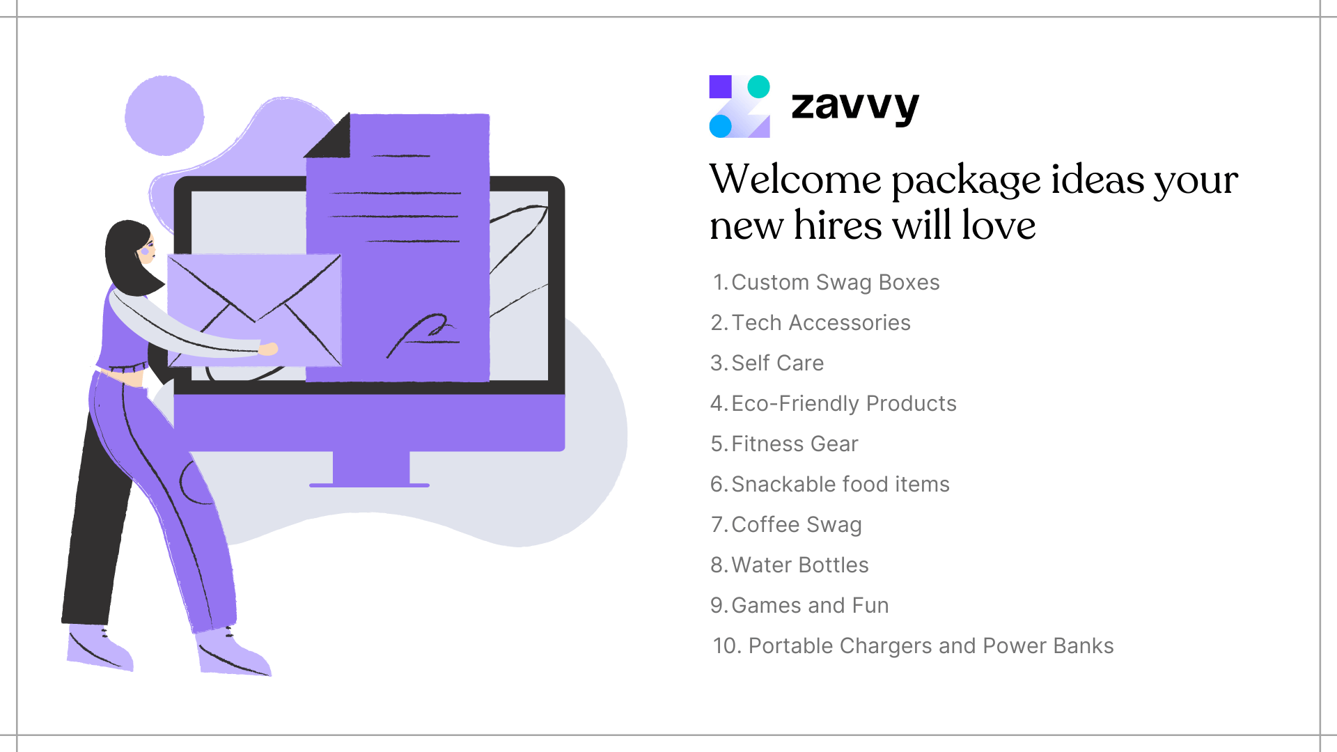 10 ideas for great welcome packages for your employees to make them feel excited and welcome even before their first day.