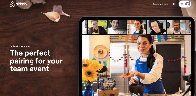 Team event experiences at airbnb