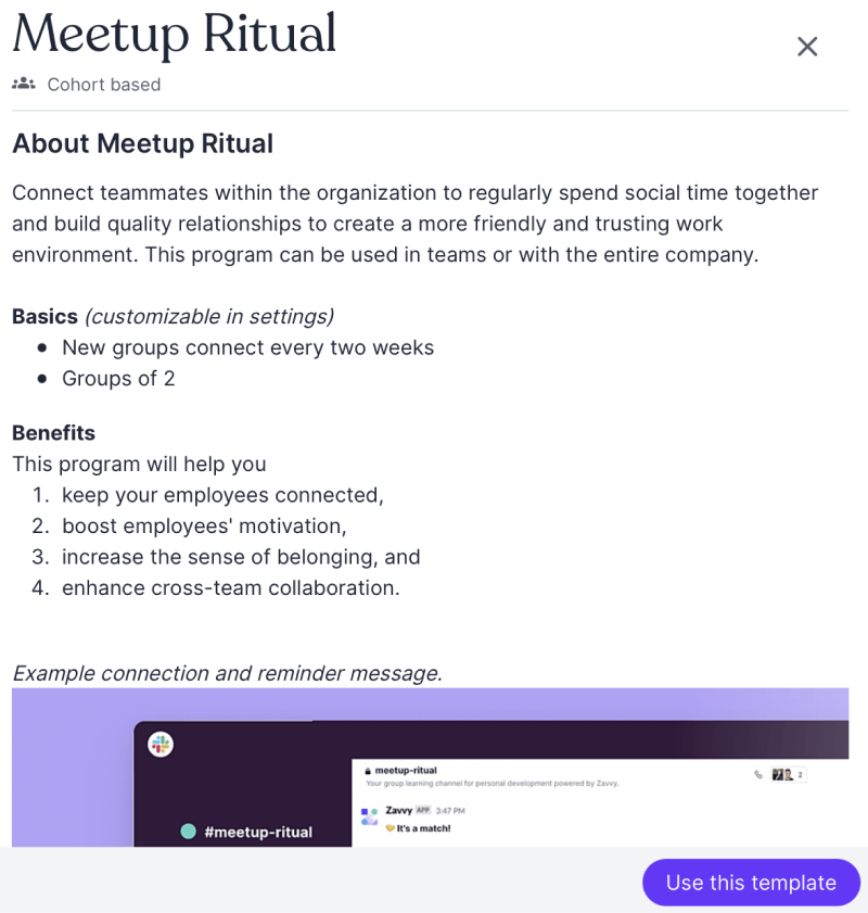 Meetup ritual on Zavvy