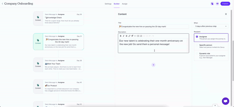Preboardingflow über Zavvy