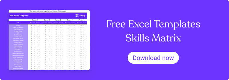 skills matrix spreadsheet template download