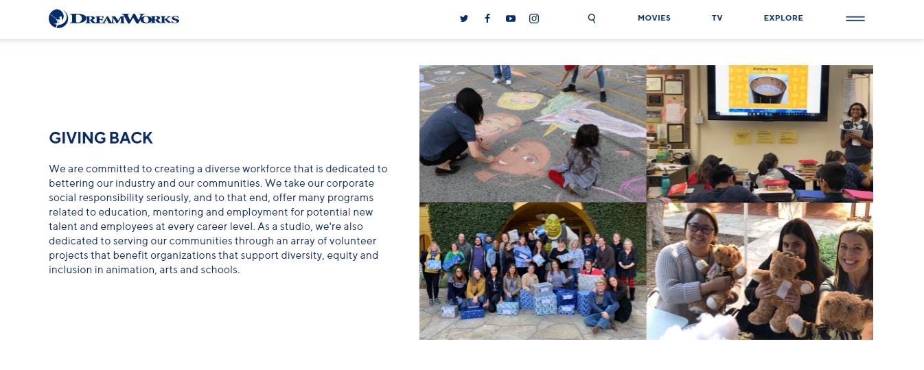 Dreamworks Employee engagement programm