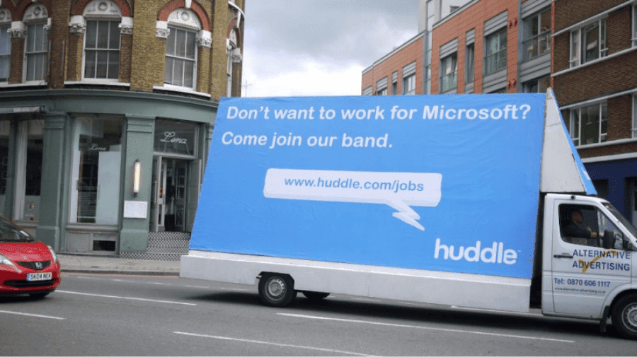 Job Marketing Beispiel von Huddle