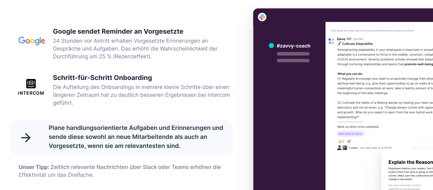 Remote Onboarding Tipp 3: Infos konkret formulieren und dann versenden, wenn sie auch gebraucht werden