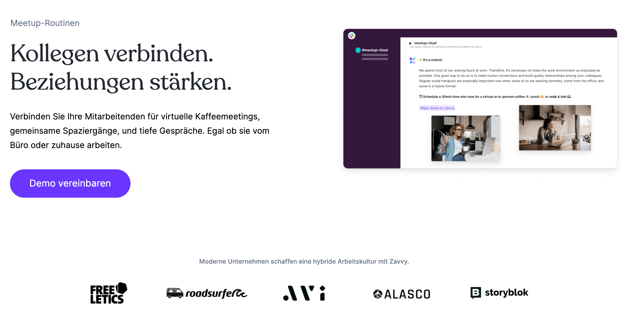 Meetup-Routinen mit Zavvy