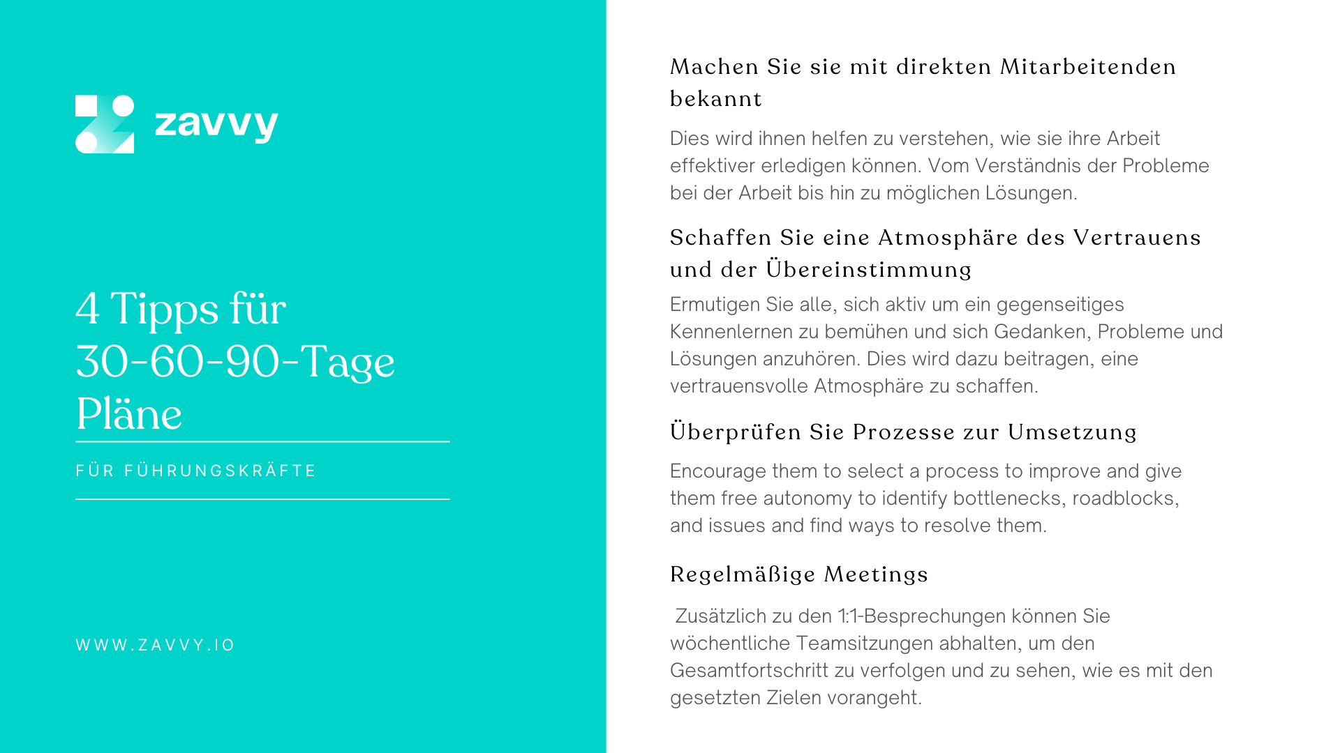 Tipps für Einarbeitungspläne von Führungskräften