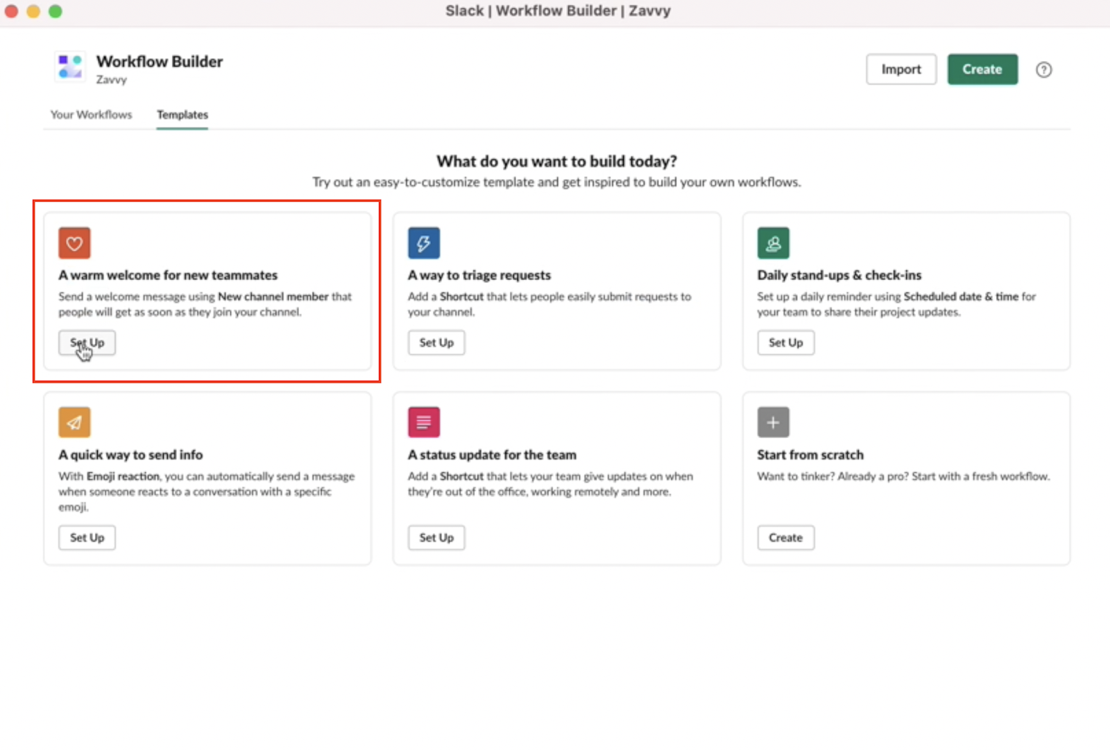 workflow builder template