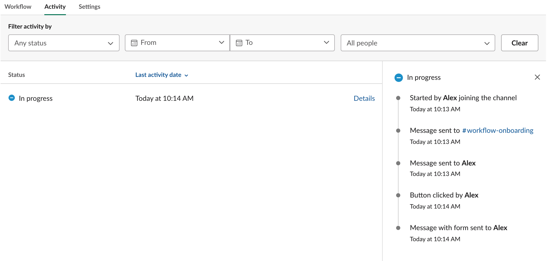 Slack Workflow Analytics