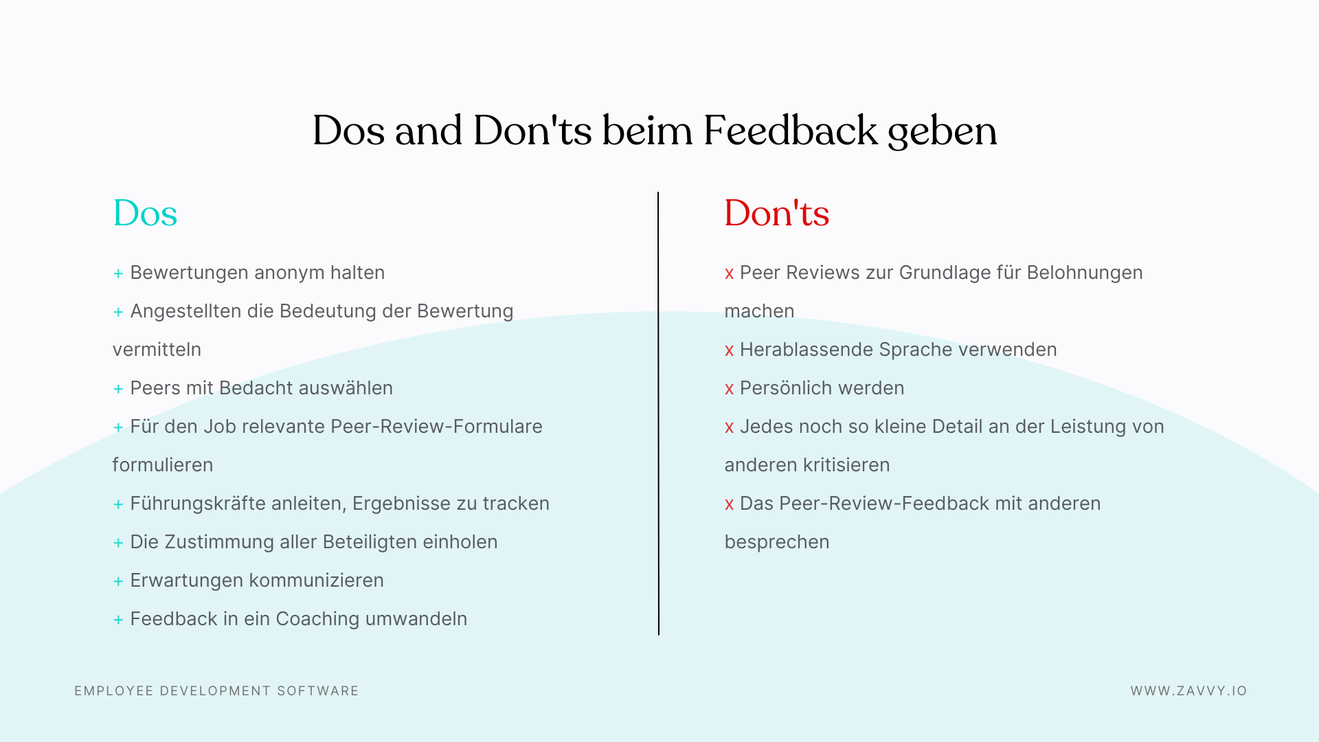 Die Dos und Donts beim Feedback geben