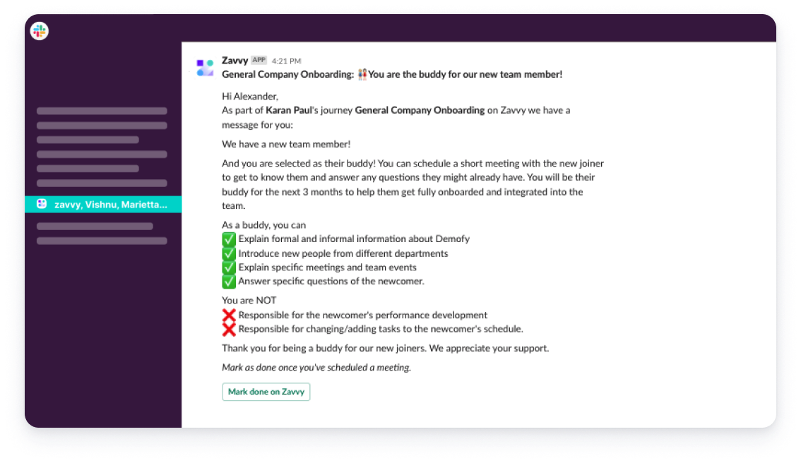 Autopilot: Slack Nachrichten an Buddies