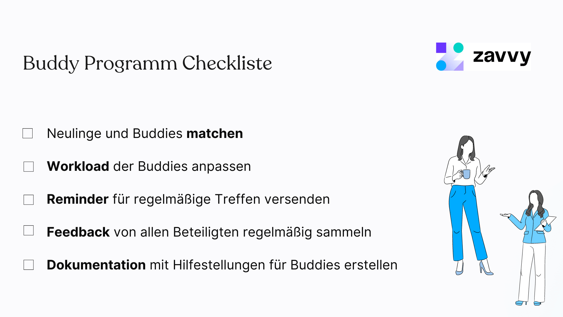 Buddy Programm Checkliste