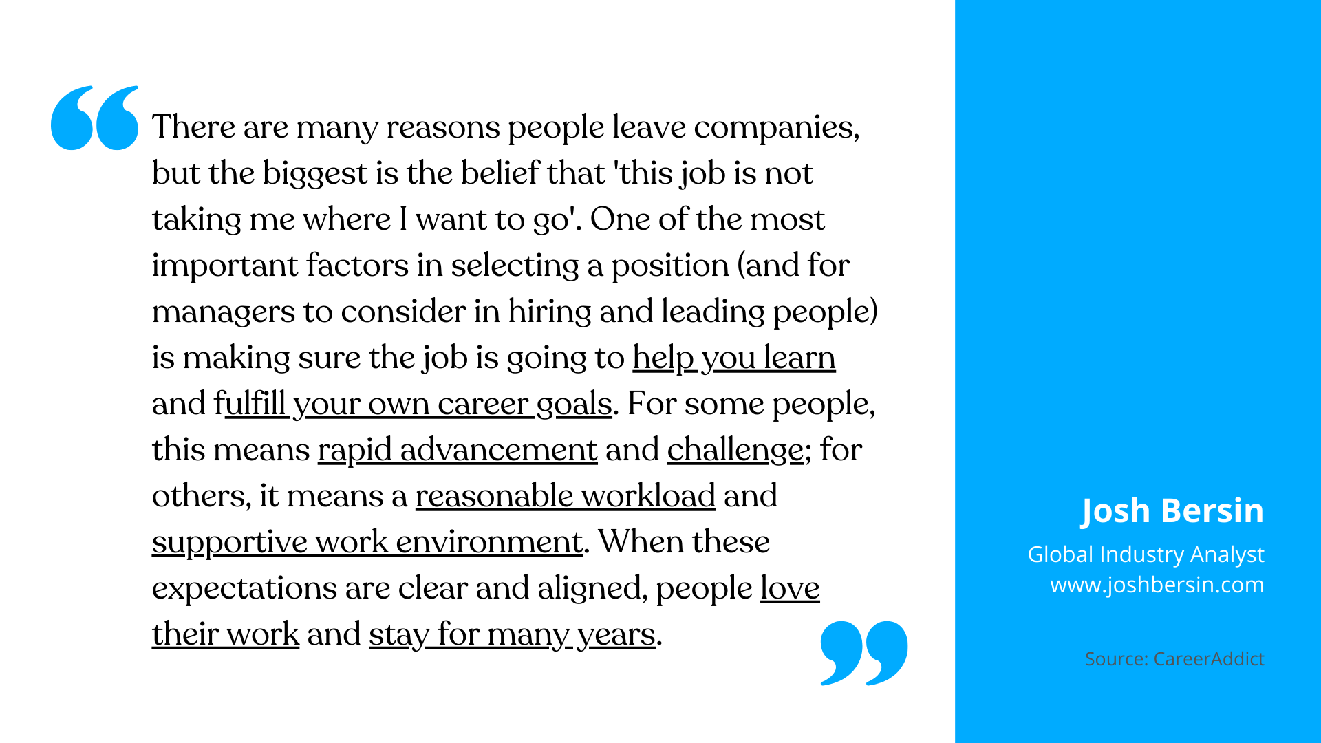 Josh Bersin Quote career progression