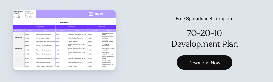 70-20-10 development plan template