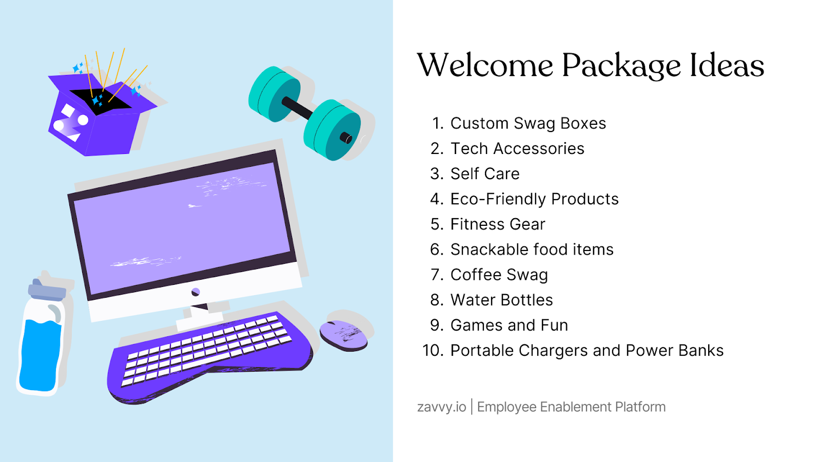 Employee welcome letter as a box