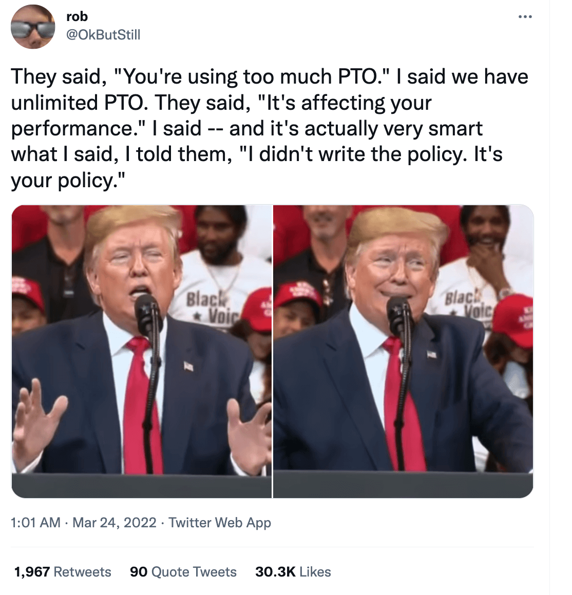 PTO confusion twitter