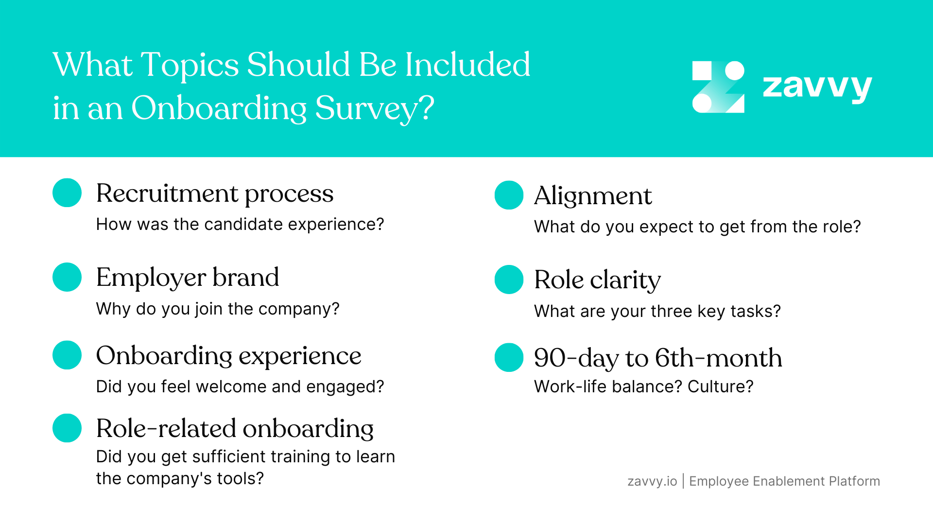 What should be in an onboarding survey?