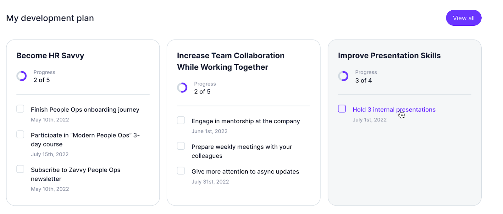 Entwicklungsplan Mitarbeiter beispiel