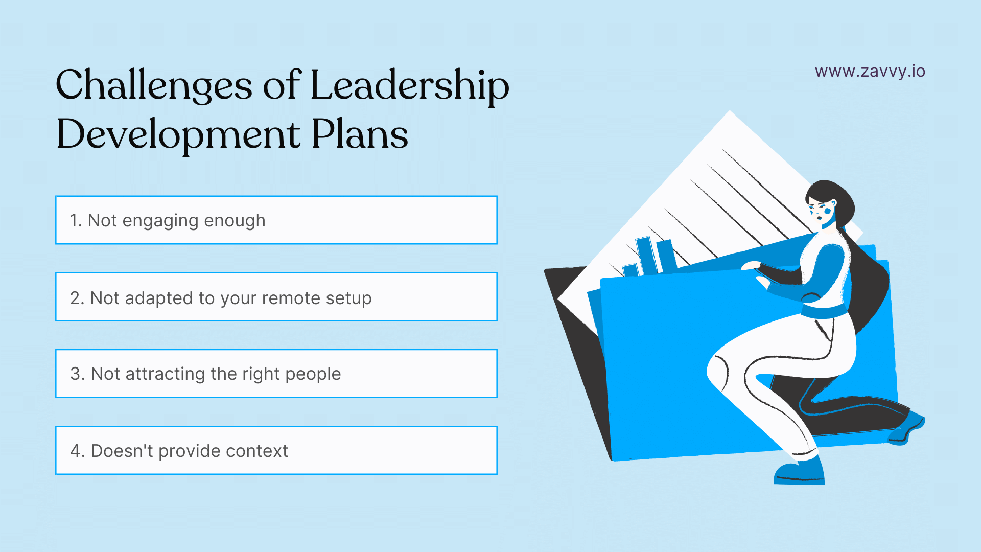 The challenges of leadership development plans: Not engaging enough, not adapted to remote, not attracting the right people, no context
