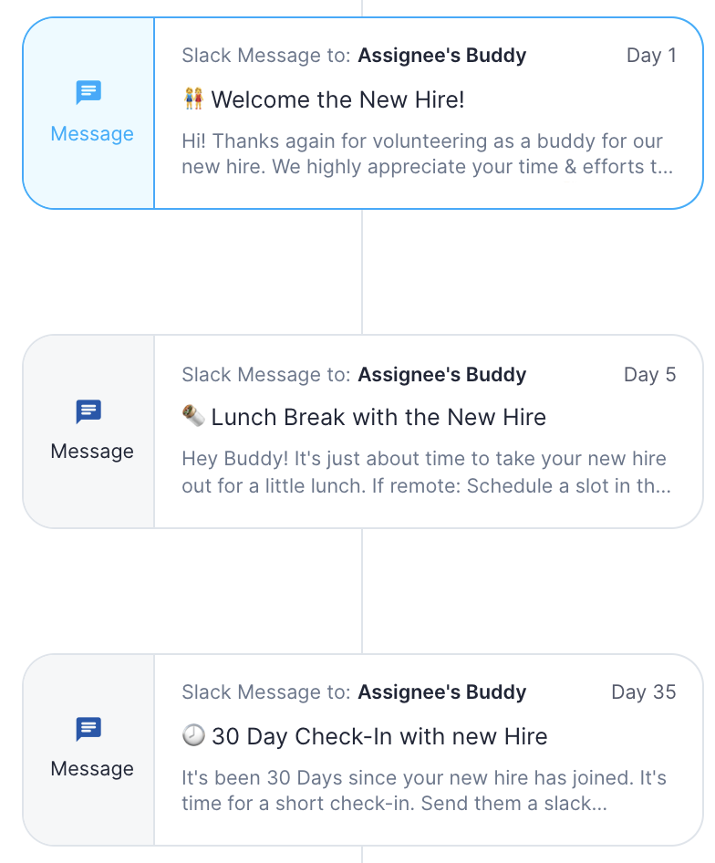 Onboarding buddy workflow on Zavvy
