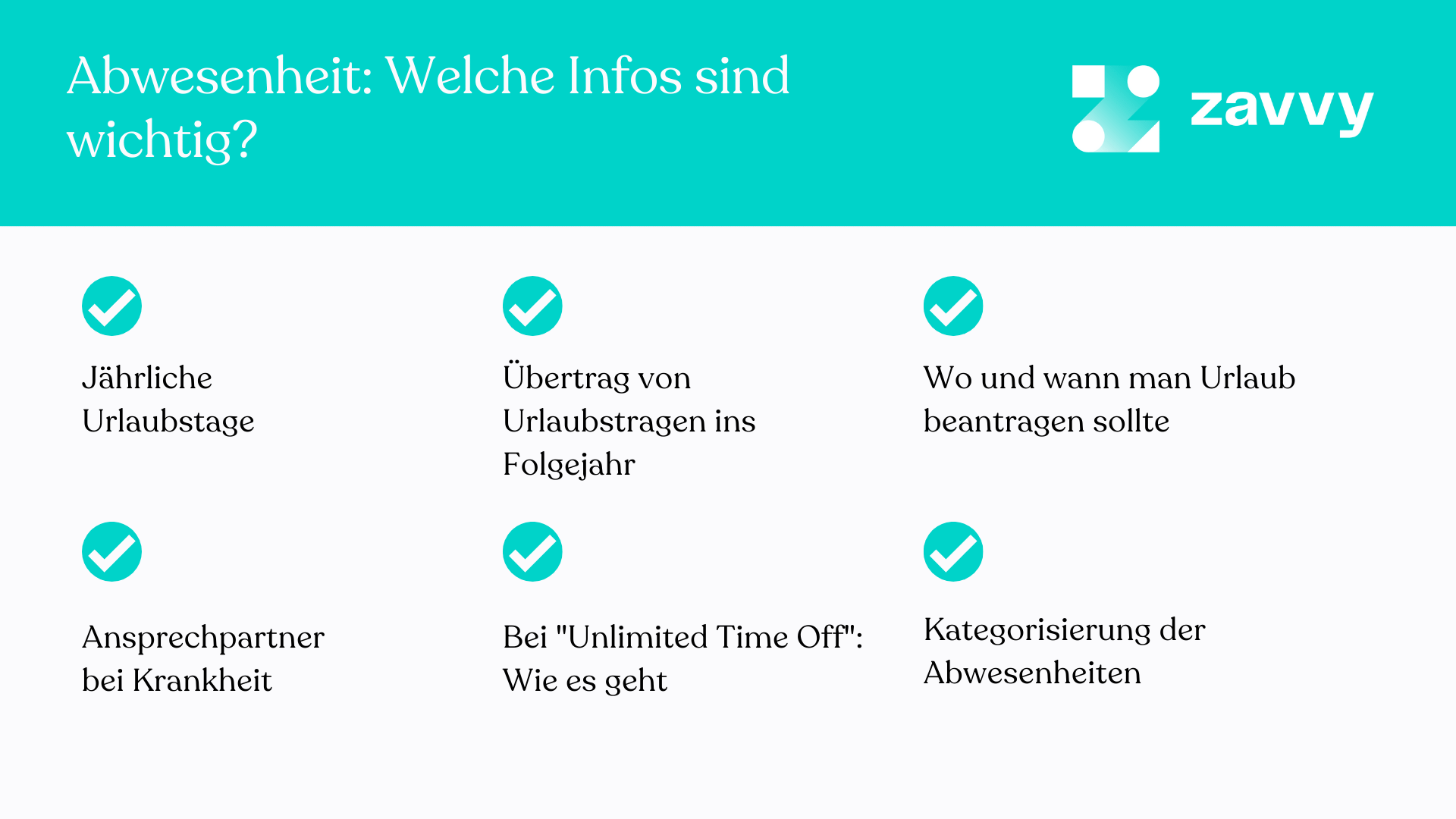 Welche Infos zu Abwesenheiten sind wam wichtigsten?