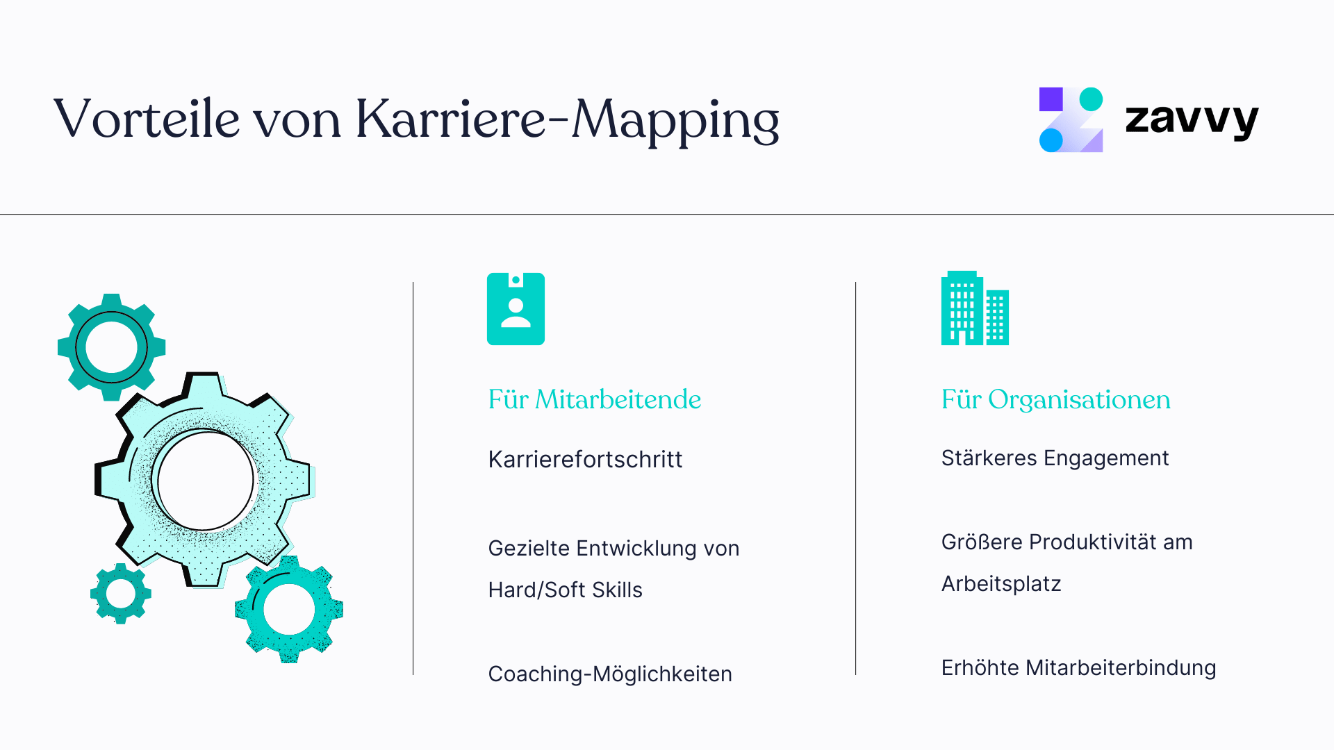 Die Vorteile von Karrieremapping auf einen Blick - für Mitarbeiter und Organisationen