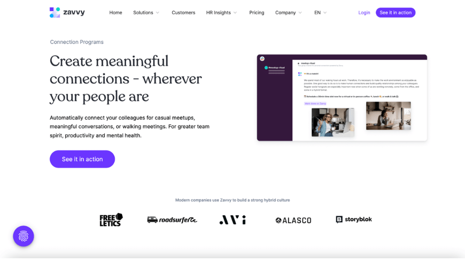 Zavvy connection program