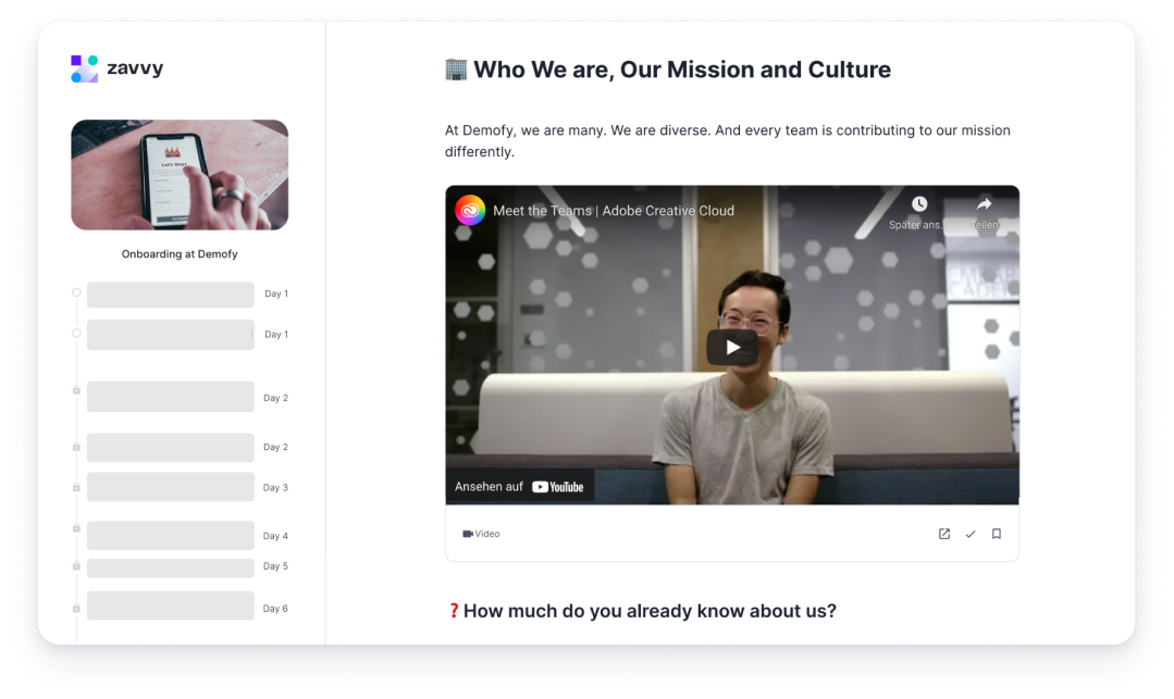 Content embed via Youtube