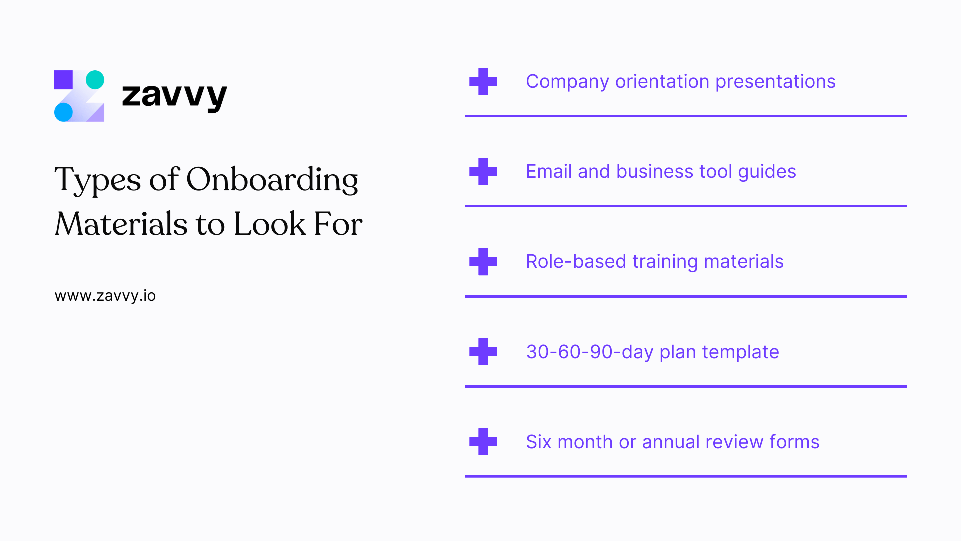 Onboarding material needed