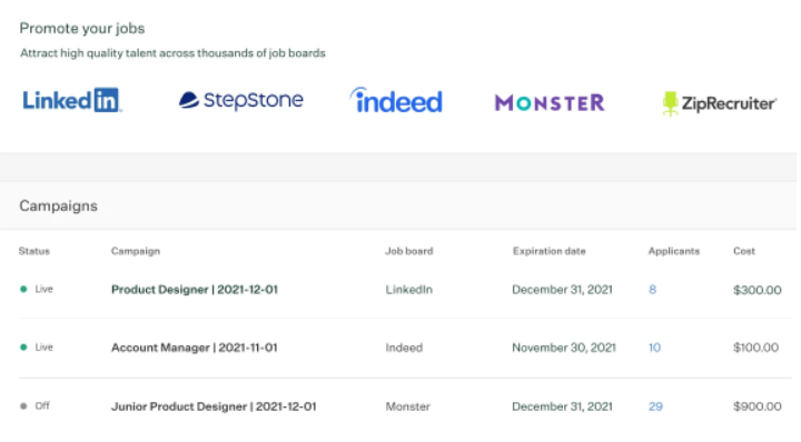 Job promotion platforms