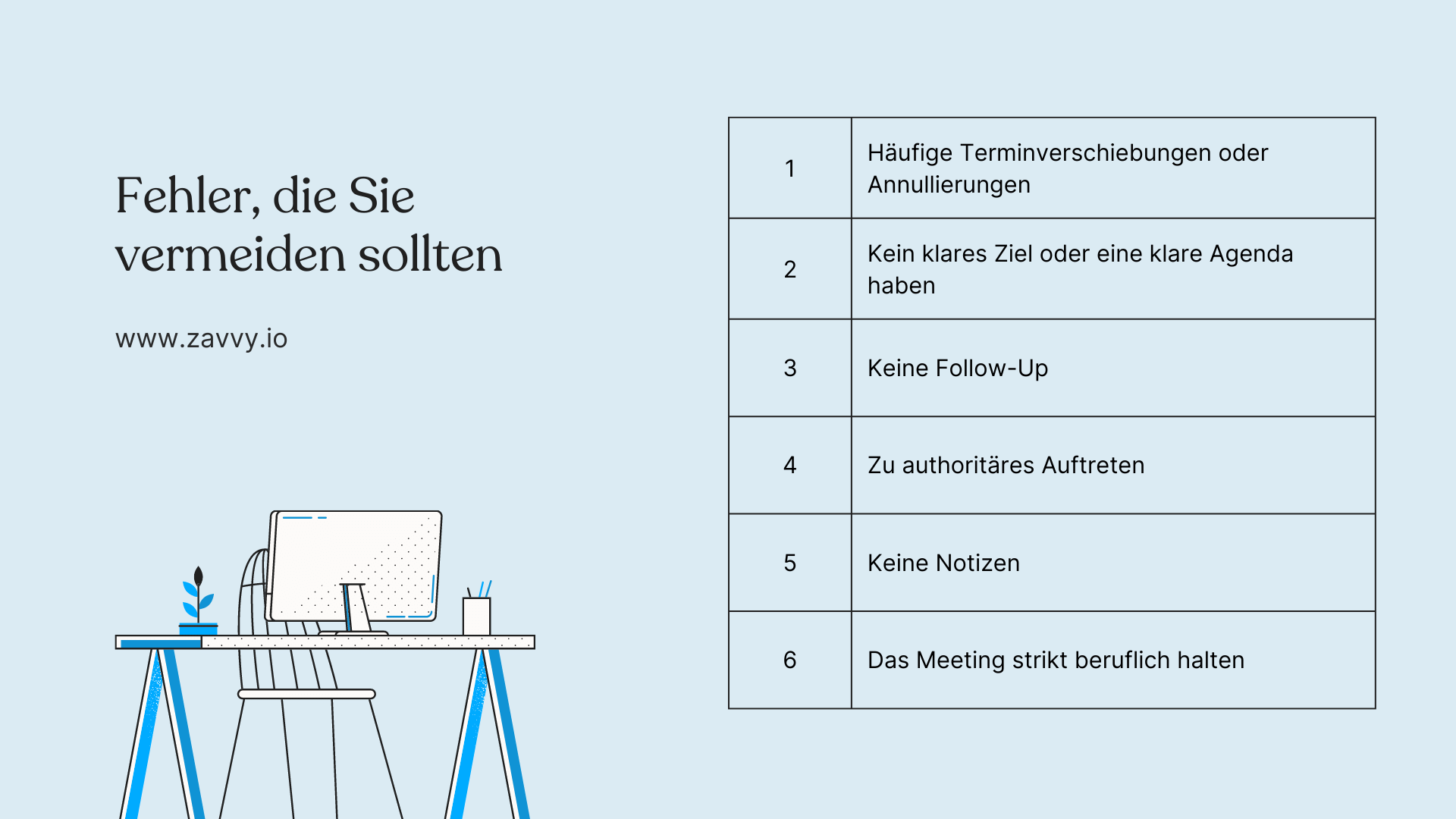 One on One Meeting Fehler