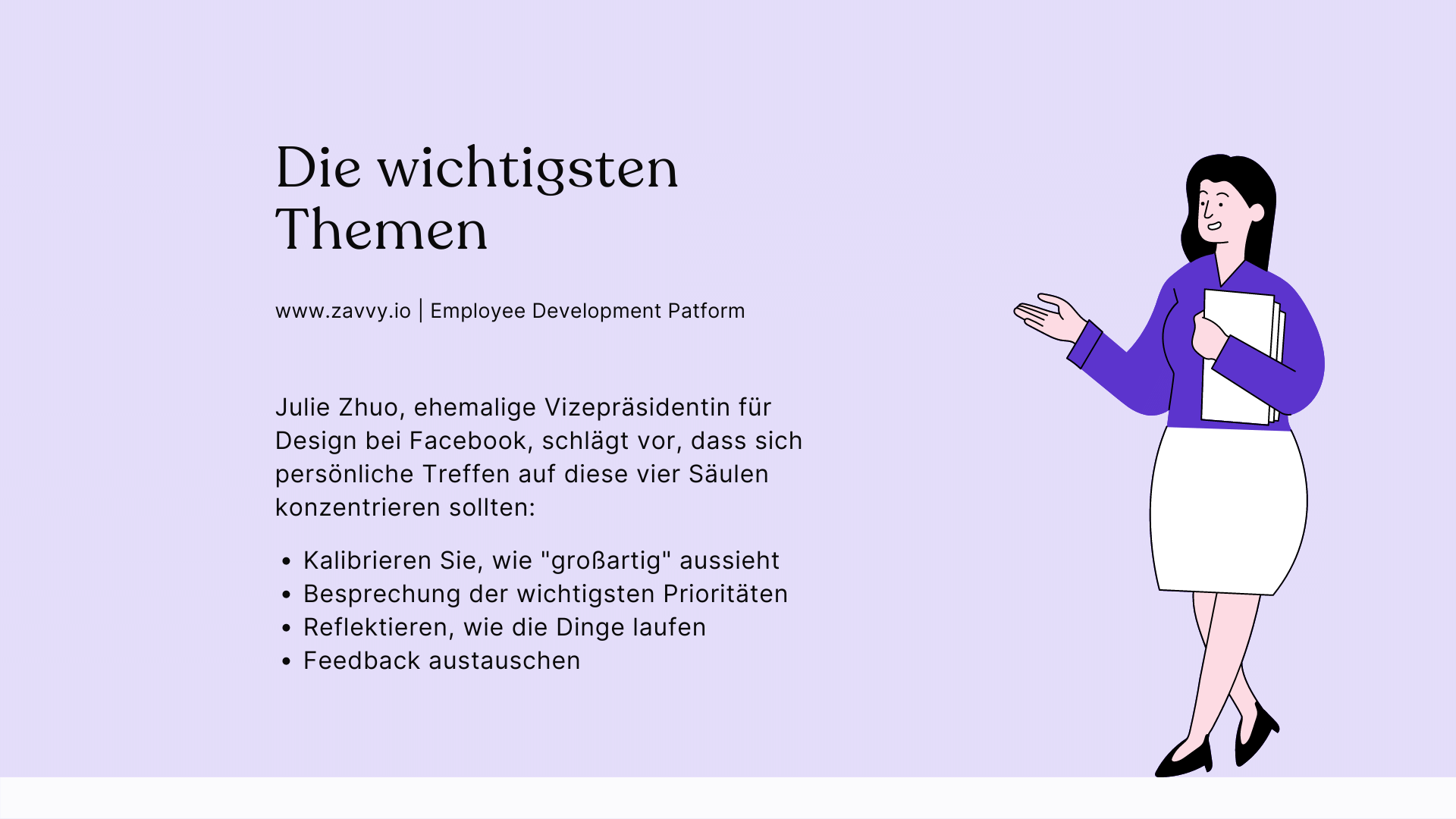 One on One Gespräch: Wichtigste Themen