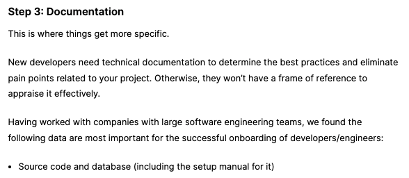 Checklist for onboarding engineers