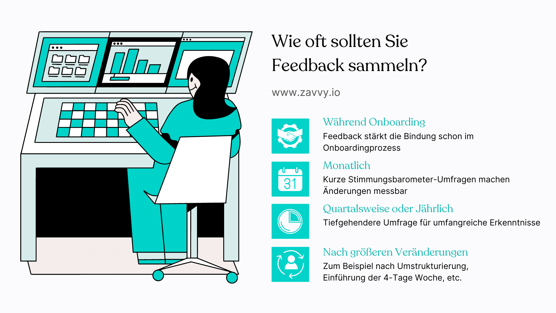 Wie oft sollten Sie Feedback sammeln?