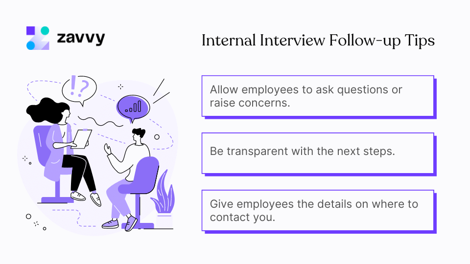 Internal Interview Follow up tips