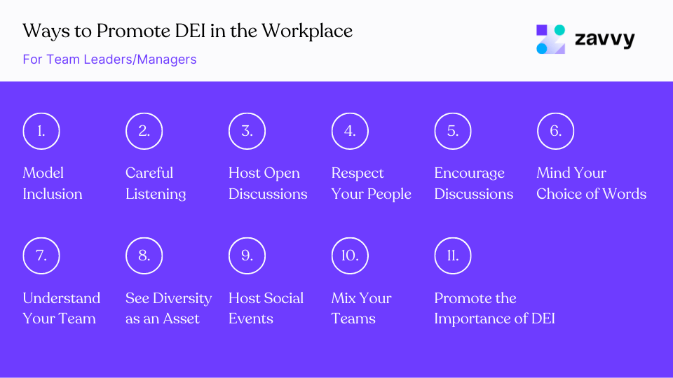 Ways to Promote DEI in the Workplace for managers and leaders