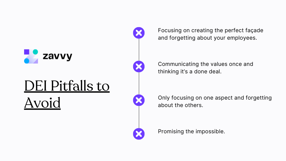 DEI Pitfalls to avoid