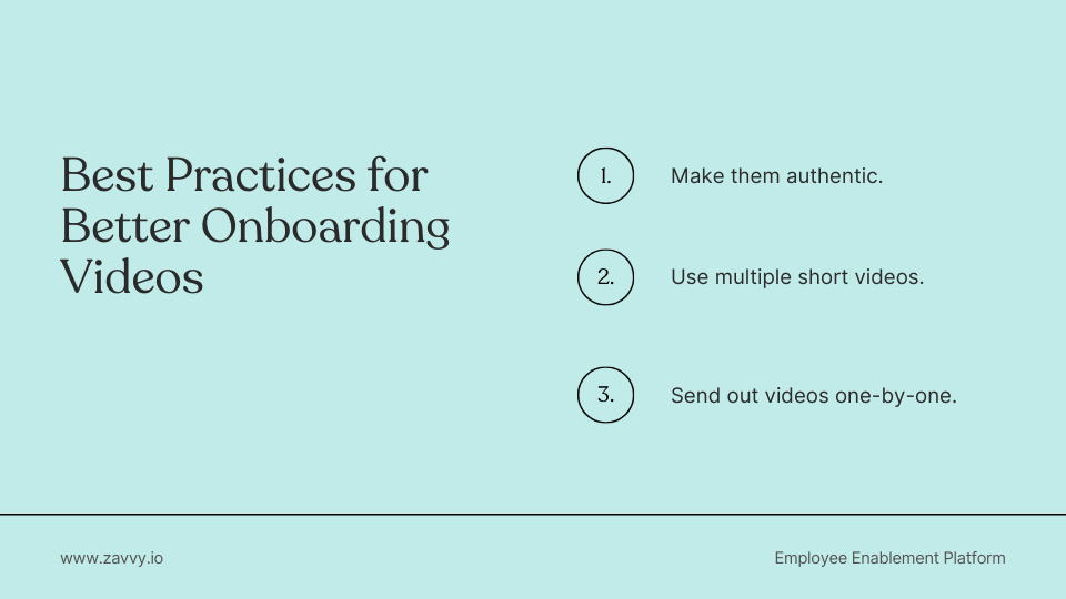 Onboarding Videos best practices