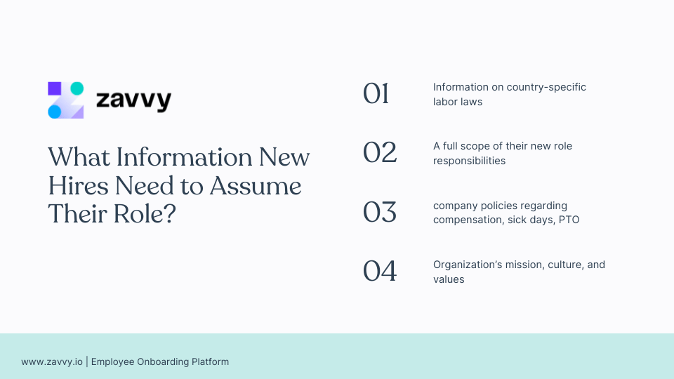 What Information Do New Hires Need to Assume Their role