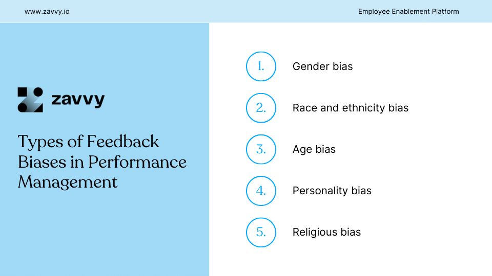 Types of Feedback Biases in Performance Management