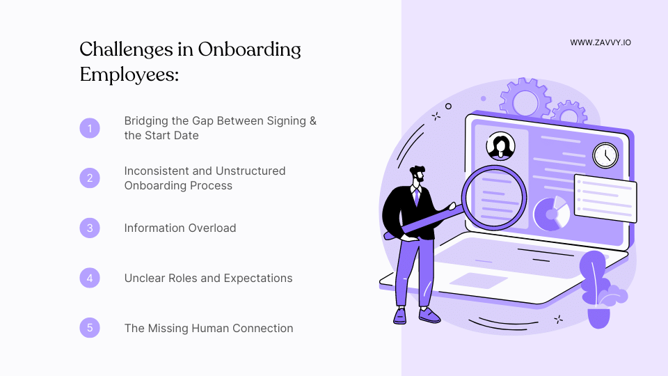 Challenges in onboarding for employees