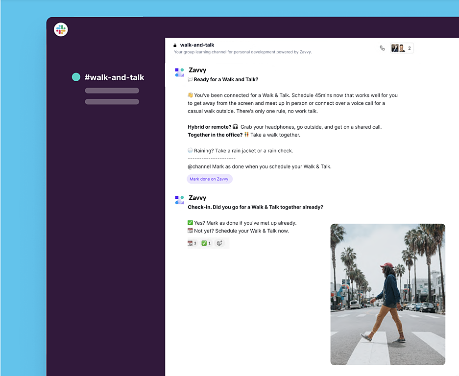 Walk and talk preview