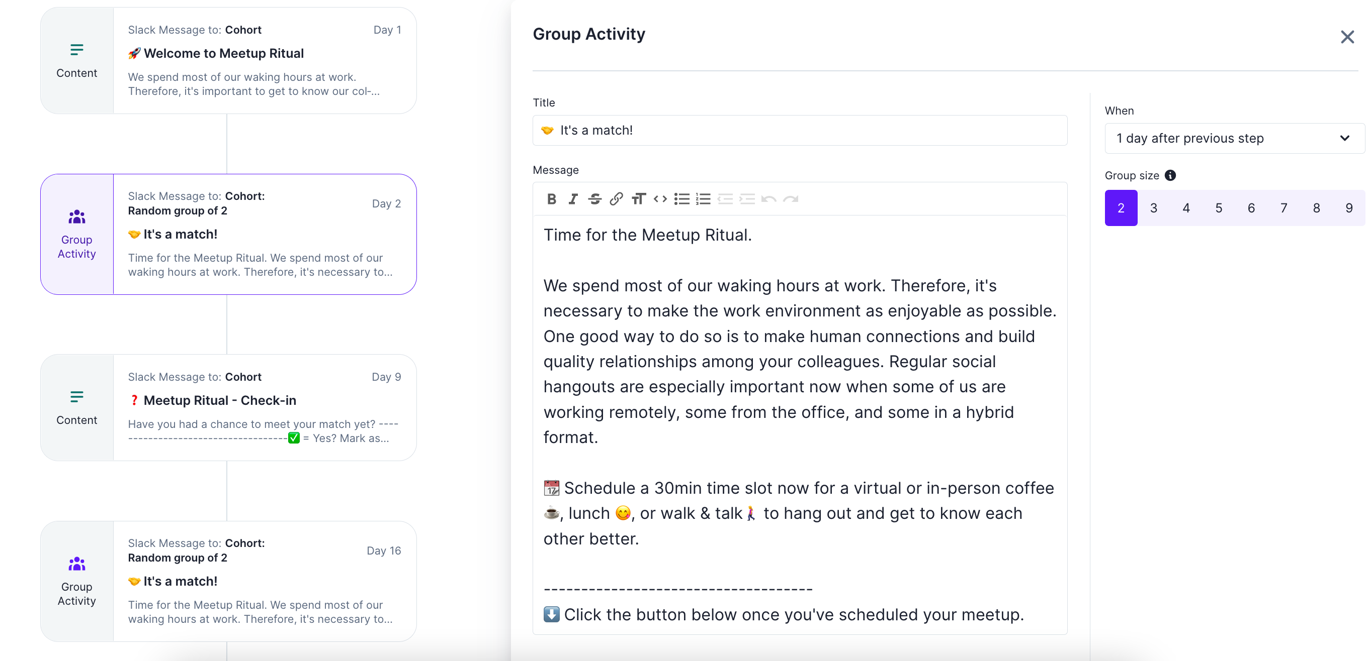 Coffee Roulette Sample Workflow