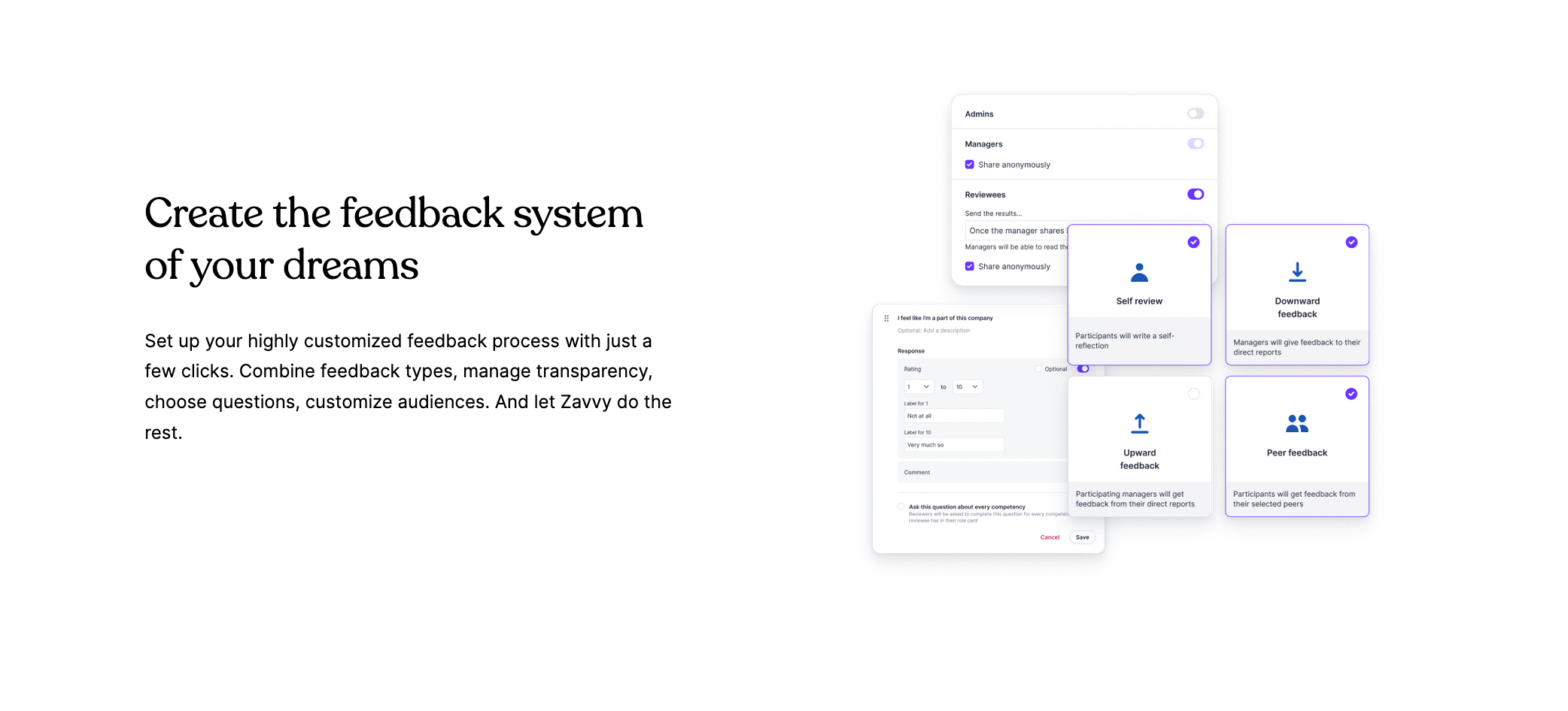 Create the feedback system of your dreams with Zavvy.