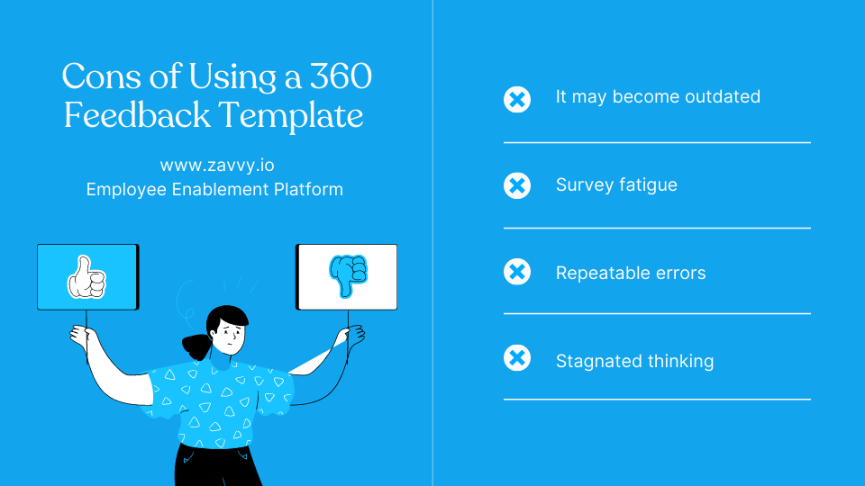 Cons of using a 360 feedback template