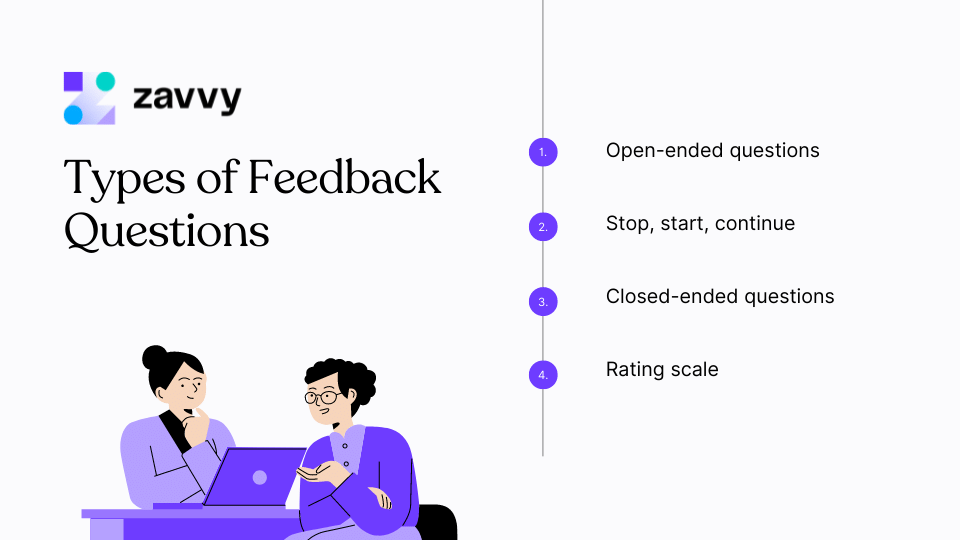 Types of Feedback Questions for 360 feedback surveys