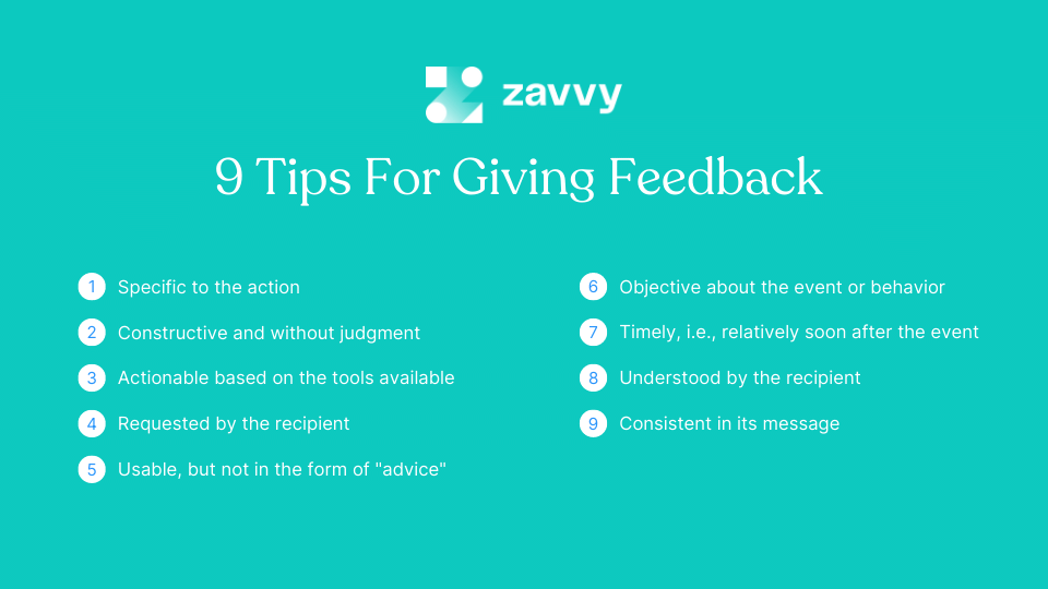 9 tips for giving feedback (of any type)