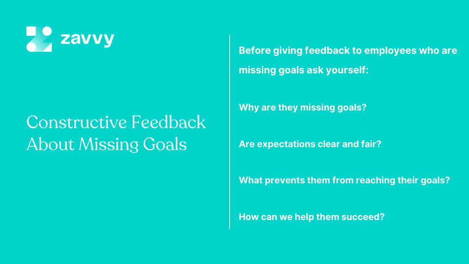 Constructive Feedback About Missing Goals