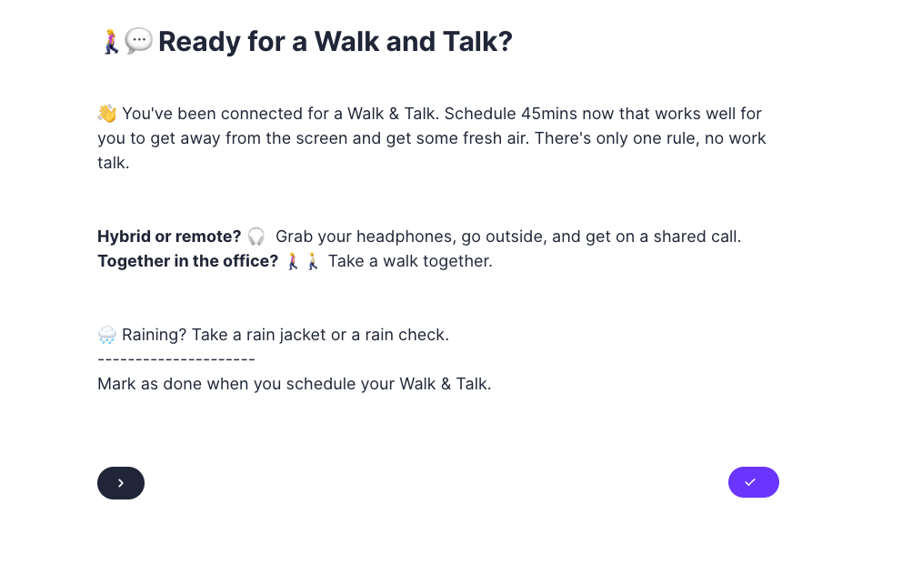 Walk and talk on Zavvy